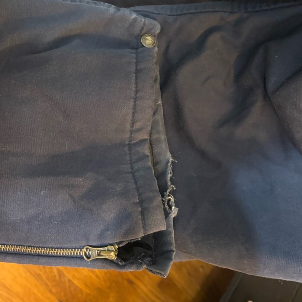 Vintage Berne Winter Insulated Duck Coveralls Navy Blue Workwear Large - Picture 14 of 15